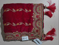 Elegant Maroon Embroidered Silk Dupatta - Red (1) - Picture 1