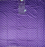 Vibrant Purple Floral Embroidered Suit Set - Purple - Picture 3