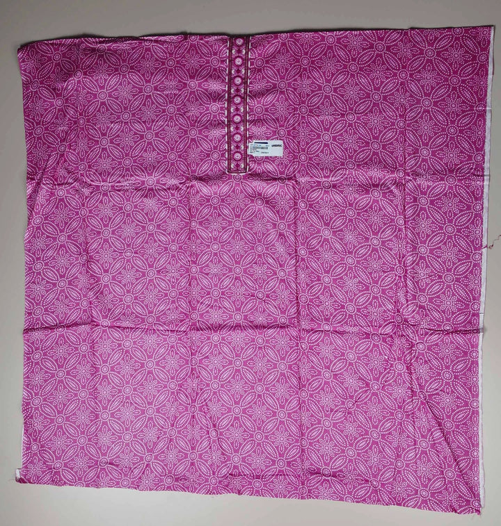 Vibrant Pink Bandhani Cotton Kurta Set - Pink - Picture 4