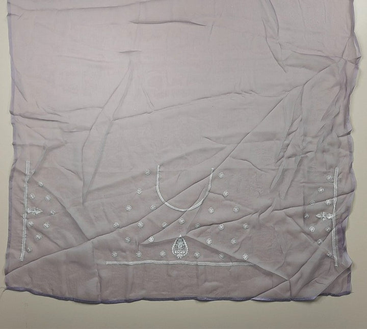 Elegant Lavender Banarasi Brocade Saree - Purple - Picture 5