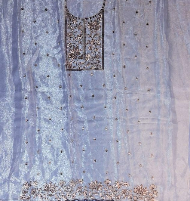 Elegant Pastel Chikankari Kurta Set with Dupatta - Light pink - Picture 4