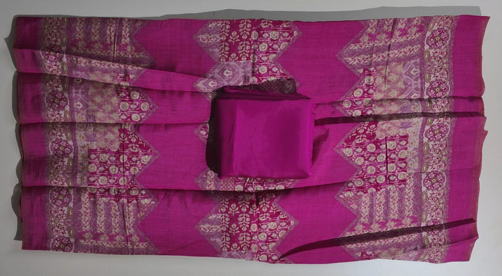 Vibrant Pink Bandhani Silk Suit with Embroidery - Pink - Picture 5