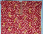 Elegant Red & Gold Floral Anarkali Suit - Red - Picture 3