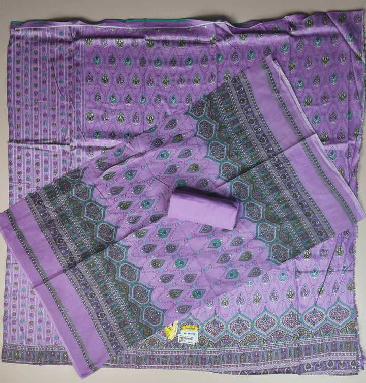 Lavender Paisley Elegance Suit Set - Purple - Picture 6