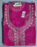 Vibrant Pink Embroidered Kurta Set - Magenta - Picture 1