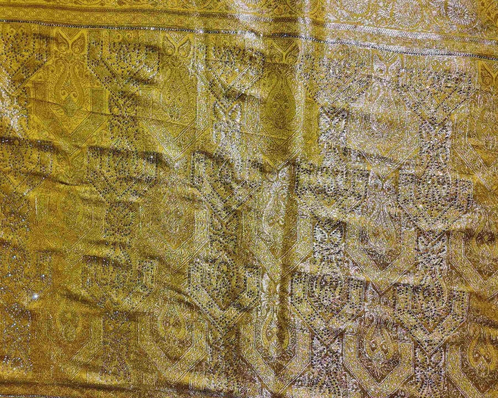 Golden Glamour Banarasi Silk Saree - Gold - Picture 2