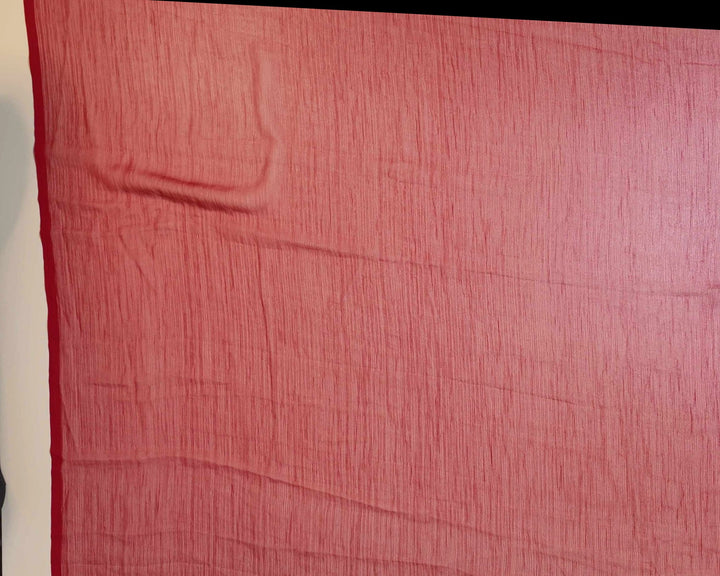 Radiant Red Embroidered Georgette Saree - Red - Picture 4