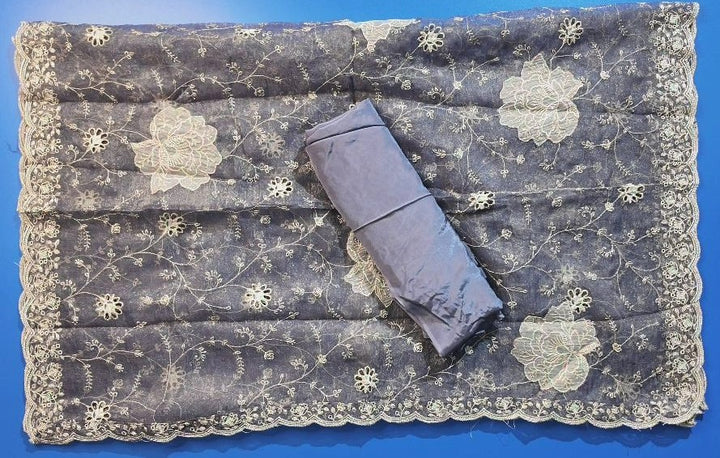 Elegant Silver Embroidered Kurti - Beige - Picture 7