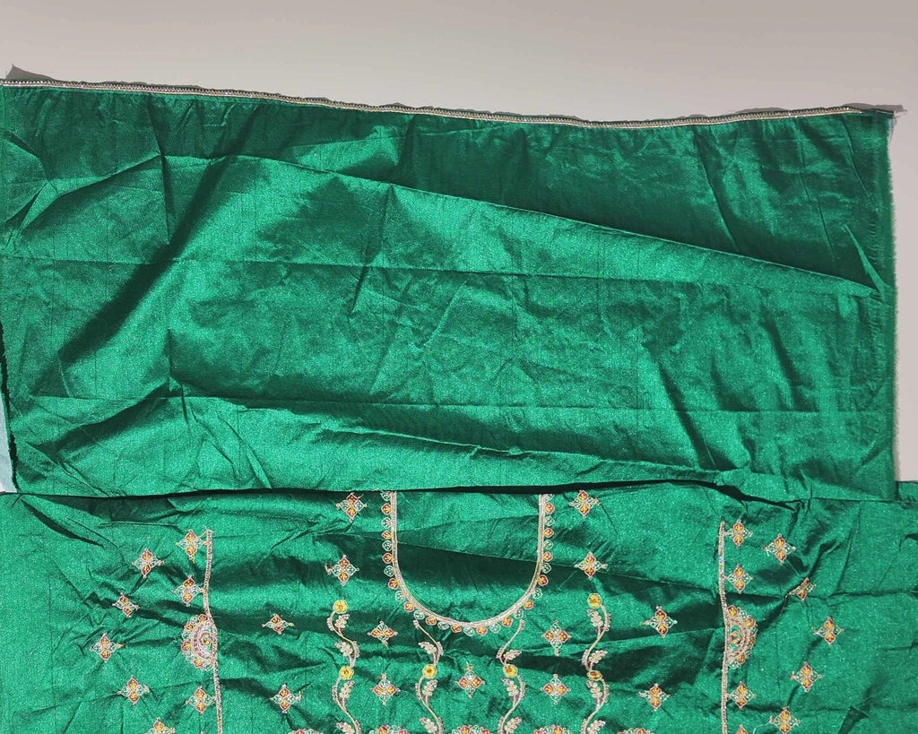 Elegant Maroon Embroidered Silk Dupatta - Red (1) - Picture 5