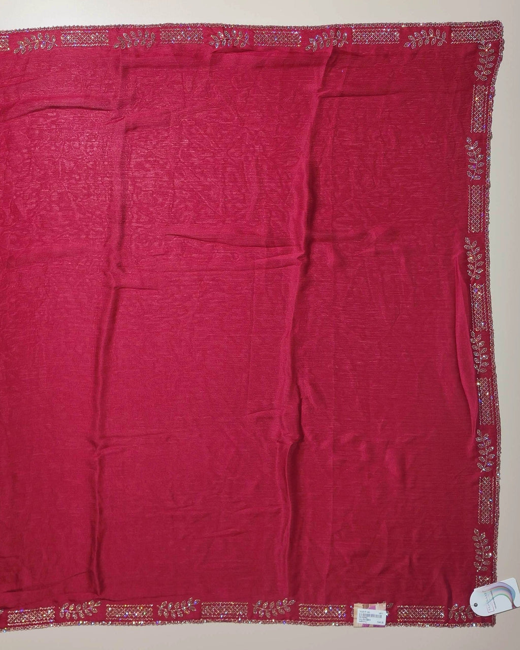 Elegant Maroon Embellished Shawl - Red - Picture 3
