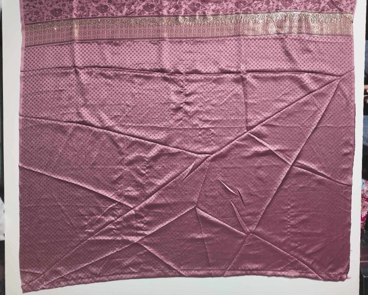 Elegant Mauve Banarasi Brocade Saree - Mauve - Picture 5