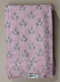 Elegant Pink Silk Saree with Silver Leaf Motifs - Pink - Picture 1