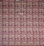 Maroon Floral Cotton Saree with Intricate Border - Maroon - Picture 4