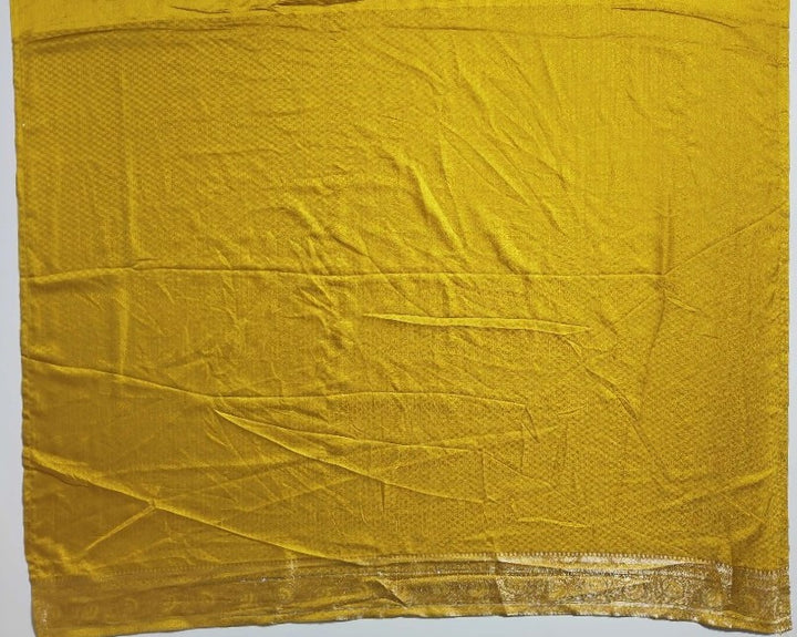 Golden Glamour Banarasi Silk Saree - Gold - Picture 5