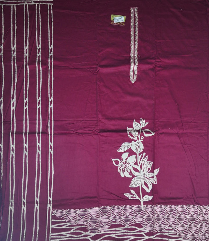 Elegant Maroon Floral Embroidered Suit Set - Maroon - Picture 4
