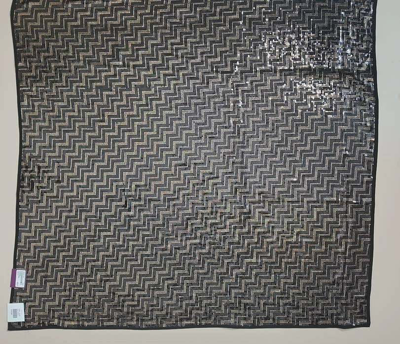 Glamorous Black Sequin Georgette Fabric - Black - Picture 3