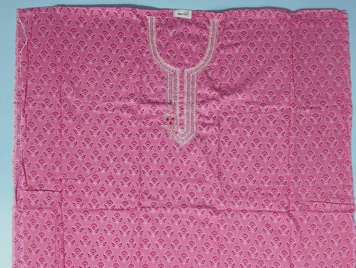 Elegant Pink Floral Embroidered Suit Set - Pink - Picture 2