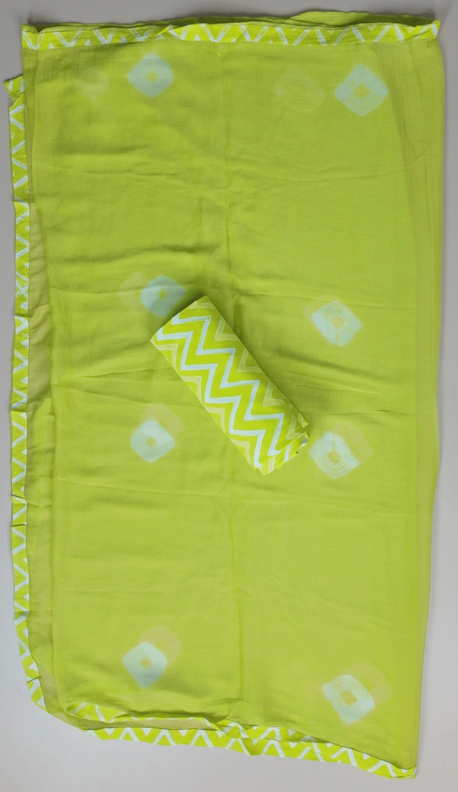 Sunny Yellow Paisley Cotton Suit Set - Yellow - Picture 5