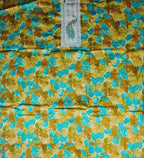 Vibrant Peacock Embroidered Floral Suit - Mustard yellow - Picture 2