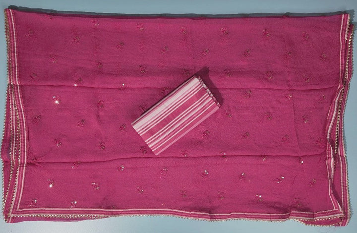 Elegant Pink Floral Designer Kurti Set - Pink - Picture 5