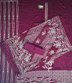 Elegant Maroon Floral Embroidered Suit Set - Maroon - Picture 6