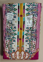 Vibrant Magenta & Mustard Floral Suit Set - White - Picture 1