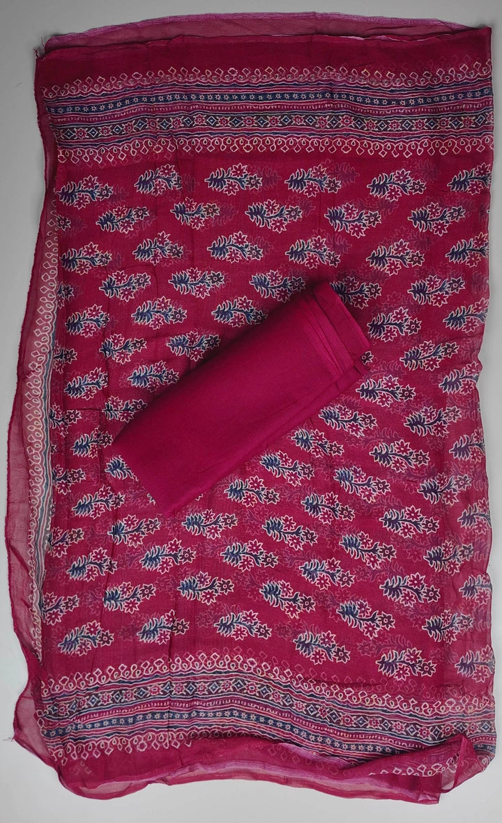 Vibrant Red Bandhani Print Salwar Suit Set - Red - Picture 2