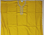 Golden Yellow Embellished Silk Suit Set - Mustard yellow - Picture 4