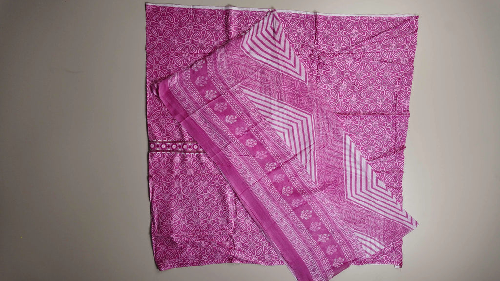 Vibrant Pink Bandhani Cotton Kurta Set - Pink - Picture 3