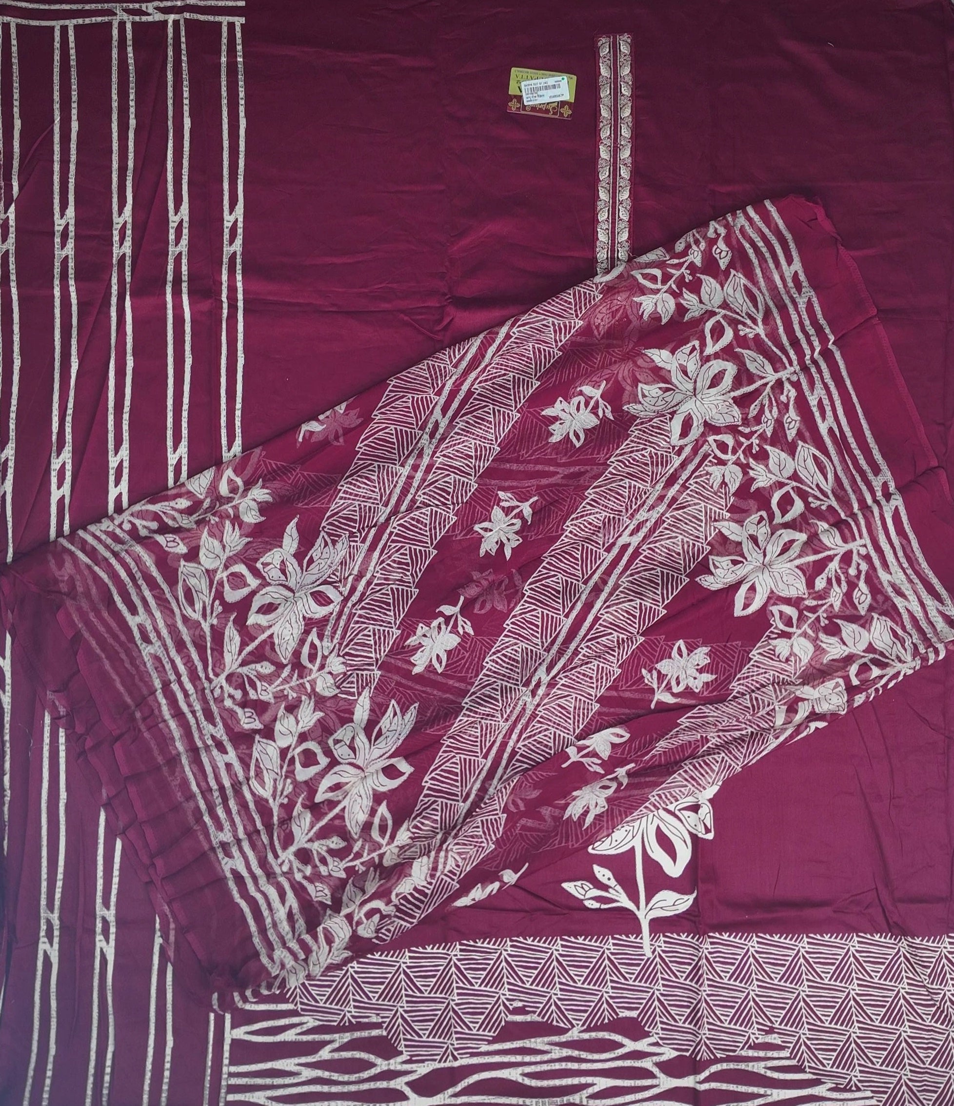 Elegant Maroon Floral Embroidered Suit Set - Maroon - Picture 5