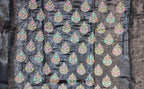 Elegant Black Silk Saree with Multicolor Embroidery - Black - Picture 3
