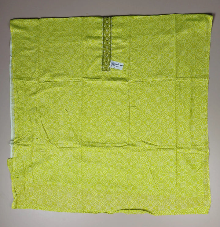 Vibrant Lime Green Cotton Suit Set - Yellow-green - Picture 2