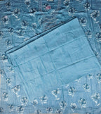 Elegant Blue Floral Cotton Kurti Set - Light Blue - Picture 4