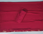 Elegant Maroon Printed Cotton Suit Set - Red - Picture 4