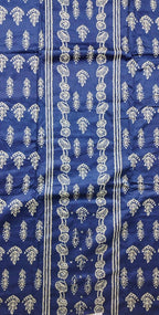 Elegant Indigo Floral Printed Suit Set - Navy blue - Picture 2