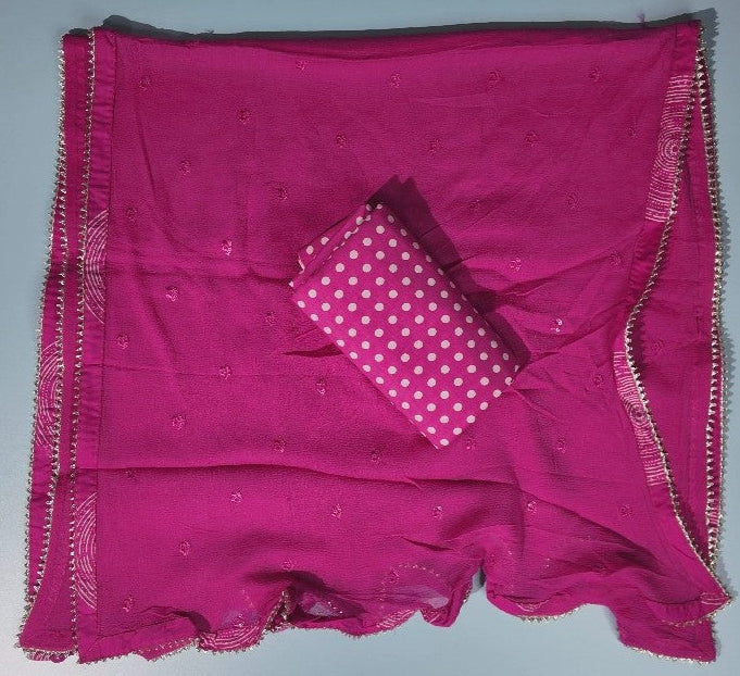 Vibrant Pink Embroidered Kurta Set - Magenta - Picture 5