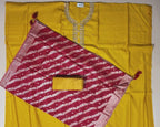 Golden Yellow Embellished Silk Suit Set - Mustard yellow - Picture 5