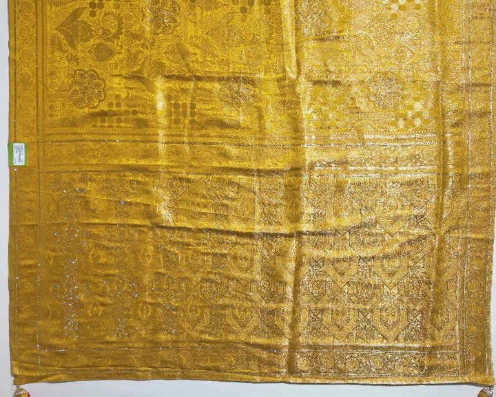 Golden Glamour Banarasi Silk Saree - Gold - Picture 3
