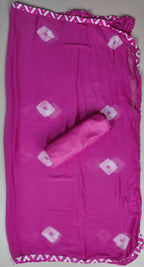 Elegant Pink Paisley Cotton Suit Set - Pink - Picture 2