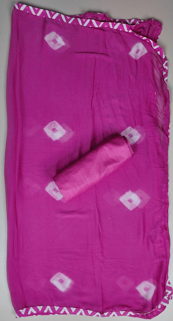 Elegant Pink Paisley Cotton Suit Set - Pink - Picture 2