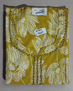 Sunny Yellow Floral Suit with Embellished Neckline - Mustard yellow - Picture 1