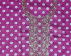 Vibrant Pink Polka Dot Embellished Suit Set - Pink - Picture 2