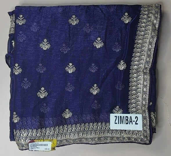 Elegant Purple Banarasi Saree with Gold Motifs - Purple - Picture 1