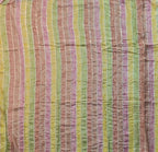 Pastel Striped Chiffon Saree with Sequin Accents - Pink - Picture 4
