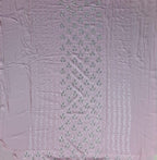 Elegant Pink Silk Saree with Silver Leaf Motifs - Pink - Picture 3