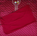 Elegant Maroon Bandhani Suit with Embroidered Neckline - Red - Picture 5
