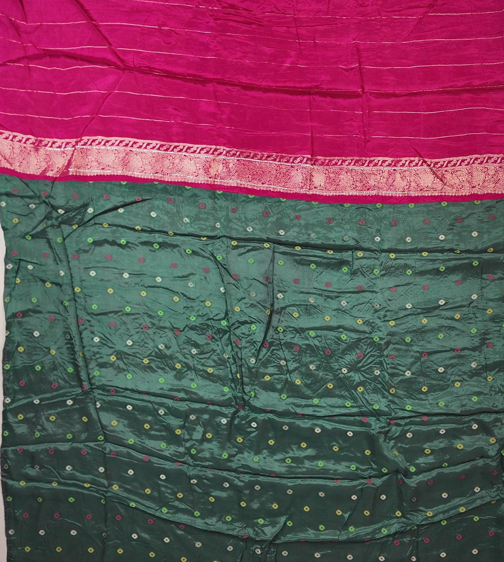 Radiant Magenta Banarasi Silk Saree with Zari Weave - Magenta - Picture 2