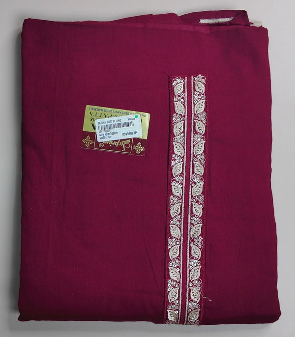 Elegant Maroon Floral Embroidered Suit Set - Maroon - Picture 1