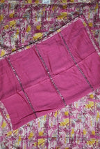 Vibrant Abstract Pink & Yellow Cotton Suit - Pink - Picture 4