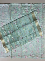 Mint Floral Embroidered Kurta Set - Mint green - Picture 2